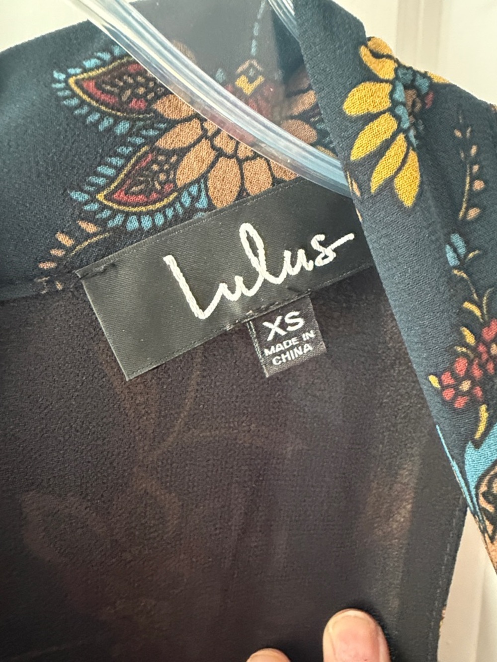 Lulu's Potpourri Navy Blue Floral Print Maxi Dress Size XS - Picture 3 of 4